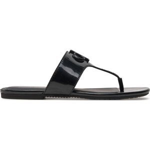 Žabky Calvin Klein Jeans Flat Sandal Slide Toepost Mg Met YW0YW01342 Black BEH