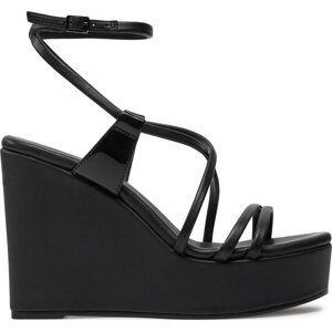 Sandály Calvin Klein Wedge Sandal 70 Lth HW0HW01952 Ck Black BEH