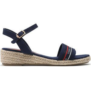 Espadrilky Tommy Hilfiger Rope Wedge Sandal T3A7-32777-0048 S Tmavomodrá