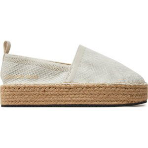 Espadrilky Calvin Klein Jeans Platform Espadrille Uc YW0YW01377 Creamy White/Bright White 0F9