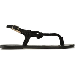 Sandály Manebi Suede Leather Sandals V 2.2 Y0 Black Knot Thongs