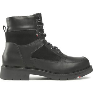 Kozačky Tommy Hilfiger Rwb Hilfiger Warm Mix Lace Boot FM0FM04203 Black BDS