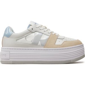 Sneakersy Calvin Klein Jeans Bold Platf Low Lace Mix Nbs Dc YW0YW01432 Bright White/Creamy White/Baby Blue 0LB