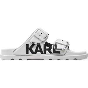 Sandály KARL LAGERFELD KL80978 White Rubber w/Black V10