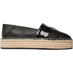 Espadrilky Calvin Klein Flatform Espadrille W/Hw HW0HW01619 Černá