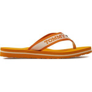 Žabky Tommy Hilfiger Hilfiger Webbing Pool Slide FW0FW07859 Rich Ochre SG3