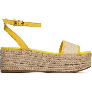 Espadrilky Tommy Hilfiger Th Woven Platform Sandal FW0FW07345 Žlutá