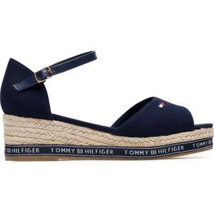 Espadrilky Tommy Hilfiger Rope Wedge Sandal T3A2-31056-0048 S Blue 800