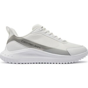 Sneakersy Calvin Klein Jeans Eva Runner Lowlaceup Mix In Mr YM0YM00906 Triple Bright White/Silver 0K4