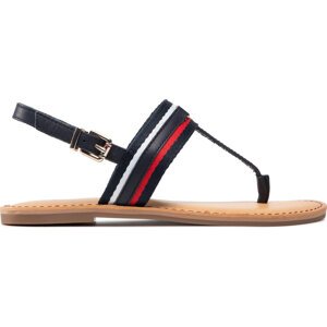 Sandály Tommy Hilfiger Corporate Webbing Flat Sandal FW0FW06232 Desert Sky DW5