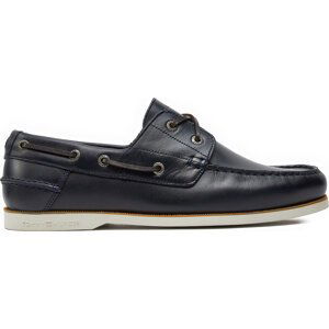 Mokasíny Tommy Hilfiger Th Boat Shoe Core Leather FM0FM04506 Tmavomodrá