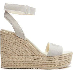 Espadrilky Calvin Klein Jeans Wedge Sandal Su Mg Btw YW0YW01026 Creamy White/Bright White 0F9