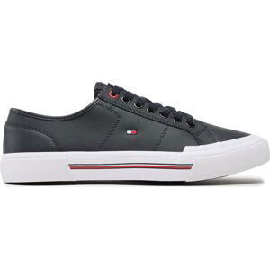 Tenisky Tommy Hilfiger Core Corporate Vulc Leather FM0FM04561 Desert Sky DW5