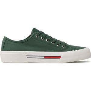 Tenisky Tommy Jeans Canvas Sneaker EM0EM01299 Zelená