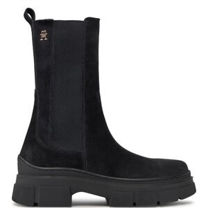 Kotníková obuv s elastickým prvkem Tommy Hilfiger Essential Suede Chelsea Boot FW0FW07489 Space Blue DW6