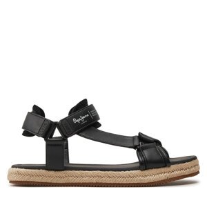 Espadrilky Pepe Jeans Sunset Savage PMS90115 Černá