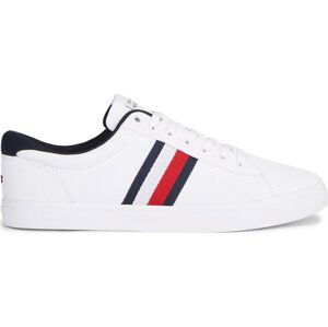 Tenisky Tommy Hilfiger Iconic Vulc Stripes Mesh FM0FM05072 White YBS