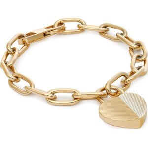 Náramek Fossil Harlow Linear Texture Heart JF04658710 Gold