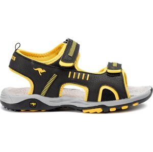 Sandály KangaRoos K-Logan 18338 000 5028 D Jet Black/Sun Yellow