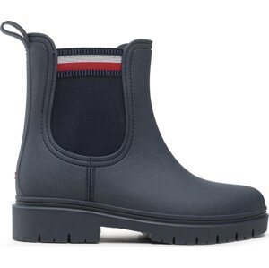 Holínky Tommy Hilfiger Rain Boot Ankle Elastic FW0FW06774 Desert Sky DW5