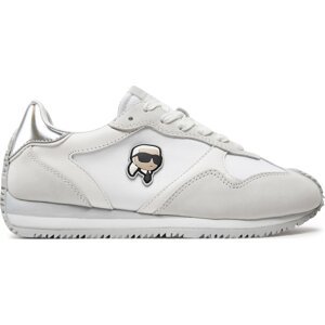 Sneakersy KARL LAGERFELD KL63930N White Lthr/Textile w/Silver 41S