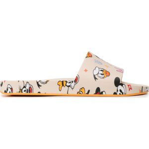 Nazouváky Melissa Beach Slide + Mickey A 33759 Beige/Yellow/Black AK250