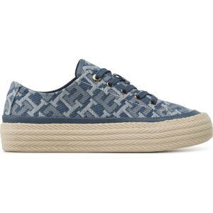 Espadrilky Tommy Hilfiger Vulc Rope Monogram Denim FW0FW07112 Modrá