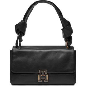 Kabelka Tommy Hilfiger Pushlock Leather AW0AW15685 Black BDS