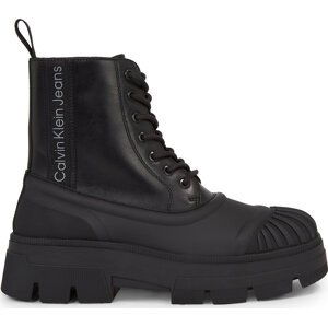 Kotníková obuv Calvin Klein Jeans Chunky Combat Lace Up Boot YM0YM00814 Triple Black 0GT