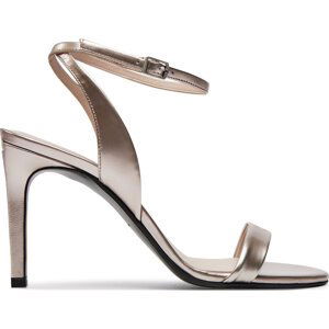 Sandály Calvin Klein Heel Sandal 90 Pearl HW0HW02026 Zlatá
