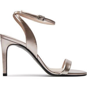 Sandály Calvin Klein Heel Sandal 90 Pearl HW0HW02026 Crystal Gray VBR