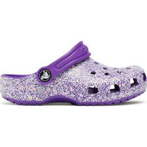 Nazouváky Crocs Crocs Classic Glitter Clog K 206993 Neon Purple/Multi 573