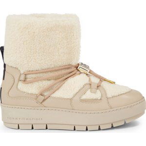 Sněhule Tommy Hilfiger Tommy Teddy Snowboot FW0FW07505 Béžová