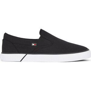 Tenisky Tommy Hilfiger Vulc Canvas Slip-On Sneaker FW0FW08065 Black BDS