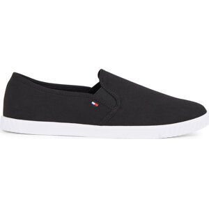 Tenisky Tommy Hilfiger Canvas Slip-On Sneaker FW0FW07806 Black BDS