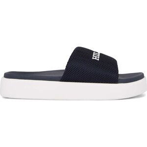 Nazouváky Tommy Hilfiger Platform Mesh Pool Slide FW0FW07828 Tmavomodrá