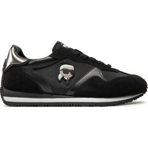 Sneakersy KARL LAGERFELD KL63930N Black Lthr/Textile 400