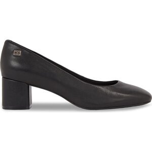 Polobotky Tommy Hilfiger Essential Midheel Blocky Pump FW0FW07619 Černá