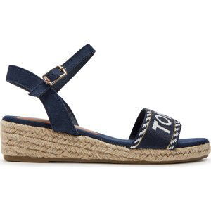 Espadrilky Tommy Hilfiger Rope Wedge Sandal T3A7-33287-0890 M Blue 800