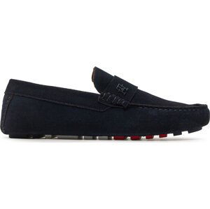 Mokasíny Tommy Hilfiger Th Classic Suede Driver FM0FM05000 Tmavomodrá