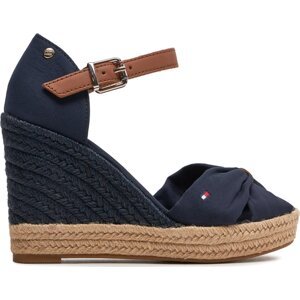 Espadrilky Tommy Hilfiger Basic Open Toe High Wedge FW0FW04784 Space Blue DW6