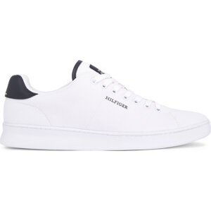 Sneakersy Tommy Hilfiger Court Cupsole Pique Textile FM0FM04967 White YBS