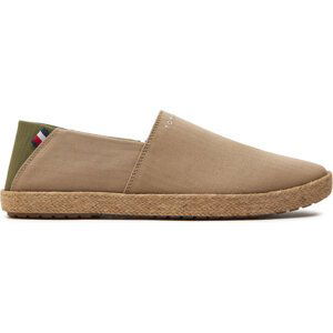 Espadrilky Tommy Hilfiger Hilfiger Espadrille Core Textile FM0FM04981 Béžová