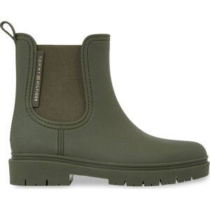 Holínky Tommy Hilfiger Essential Tommy Rainbootie FW0FW07471 Army Green RBN