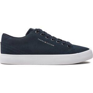 Tenisky Tommy Hilfiger Th Hi Vulc Low Canvas FM0FM04882 Tmavomodrá