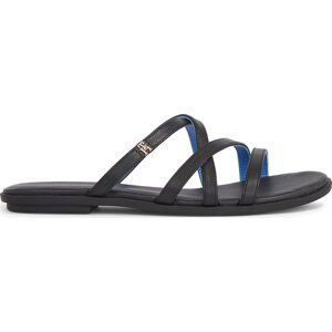 Nazouváky Tommy Hilfiger Th Strap Flat Sandal FW0FW08067 Black BDS