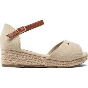 Espadrilky Tommy Hilfiger Rope Wedge Sandal T3A7-32185-0048 M Beige 500