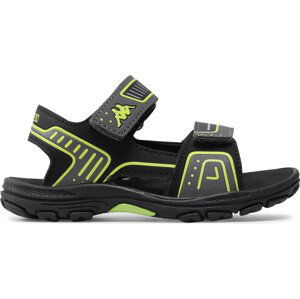 Sandály Kappa 260864K Black/Lime 1133