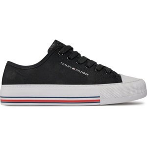 Plátěnky Tommy Hilfiger Low Cut Lace-Up Sneaker T3A9-33185-1687 S Black 999