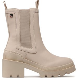 Polokozačky Tommy Hilfiger Heeled Chelsey Boot Bio FW0FW06677 Classic Beige ACI